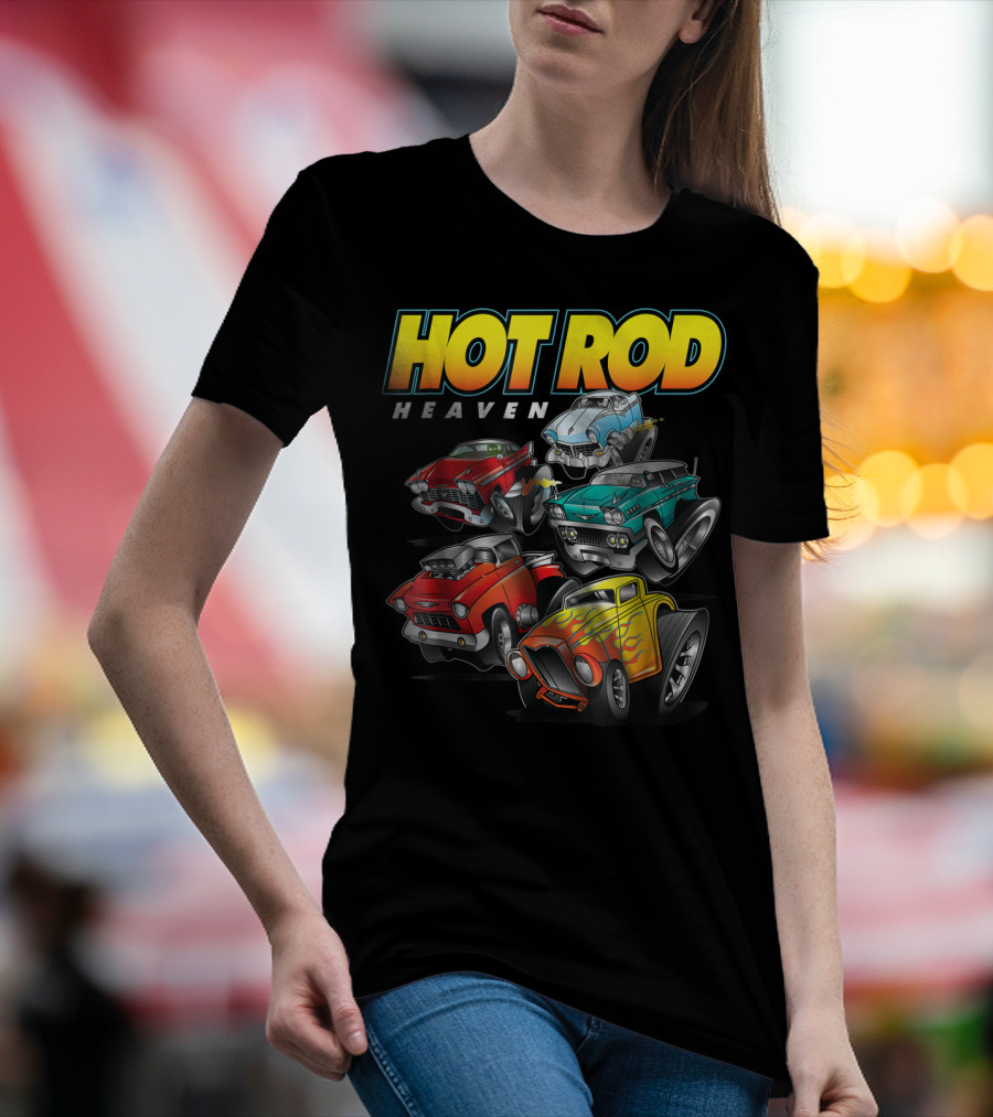 Hot Rod Heaven Classic And Antique Cars Vintage Style Collection T-Shirt