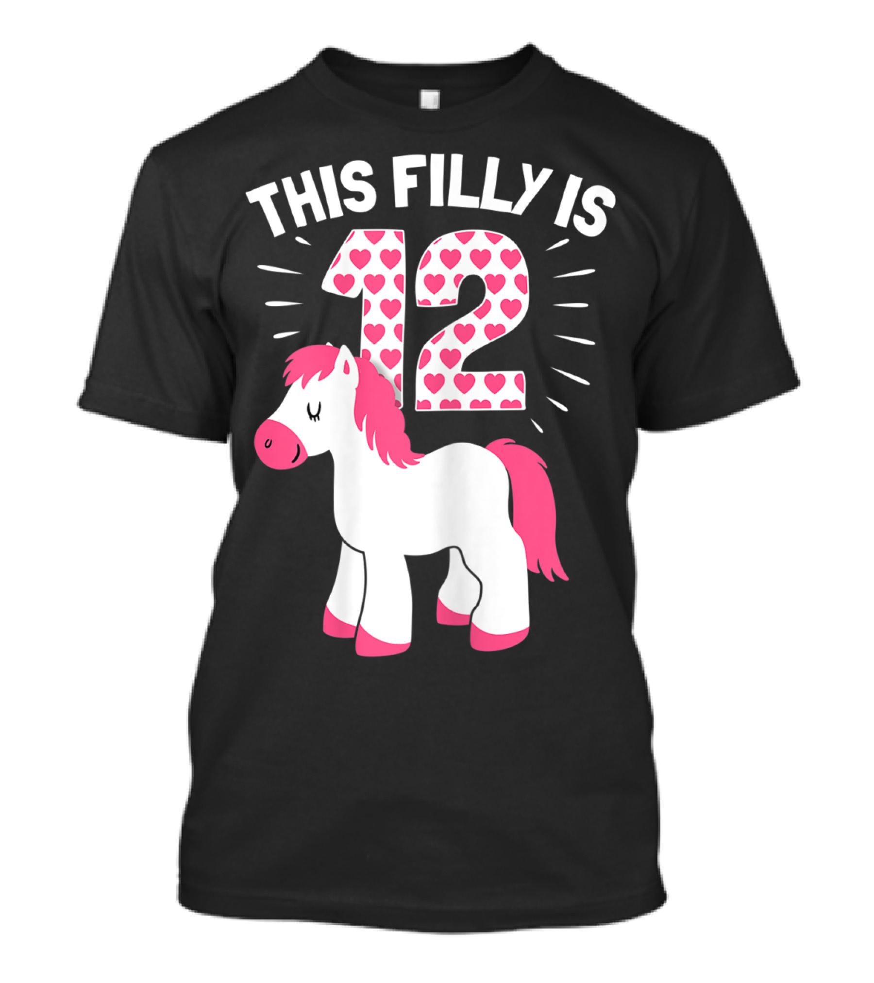This Filly Is 12 Birthday Girl Horse Lover T-Shirt