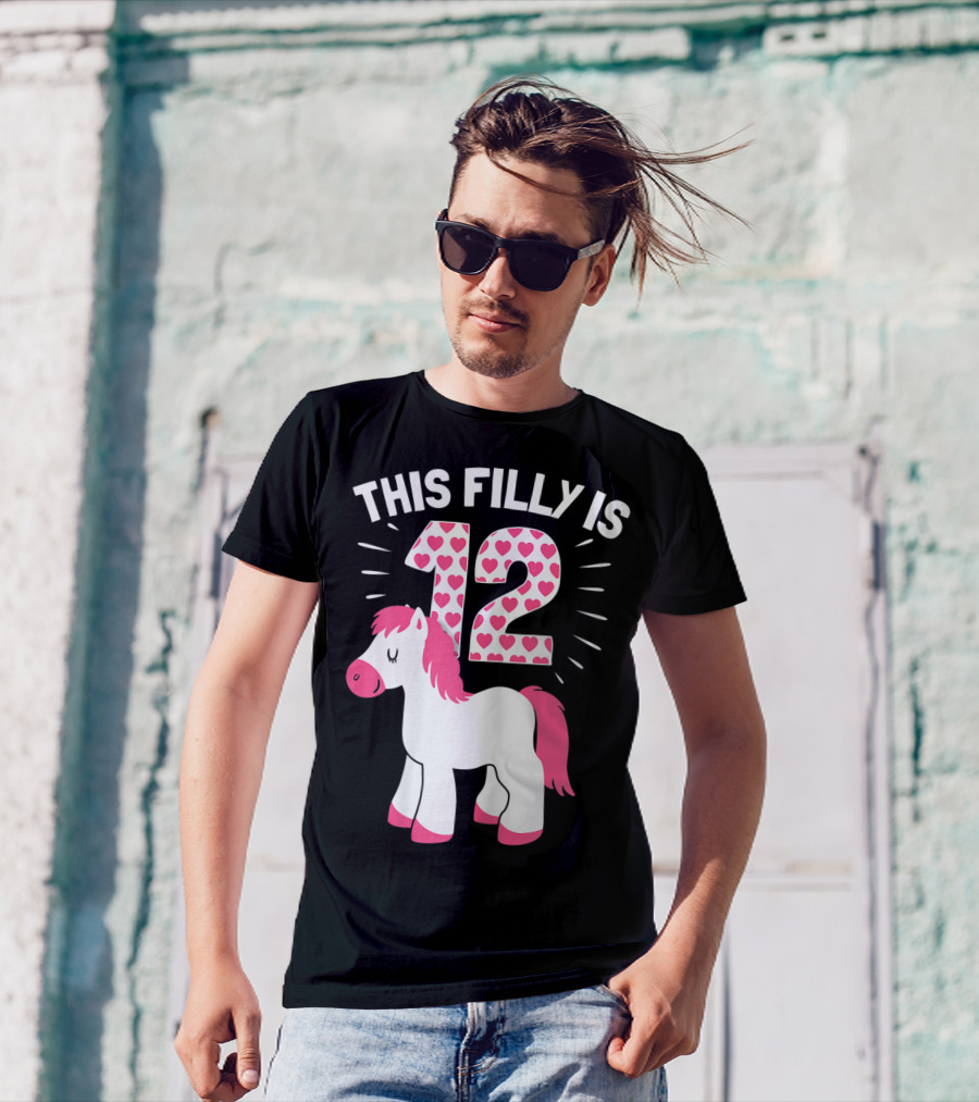 This Filly Is 12 Birthday Girl Horse Lover T-Shirt