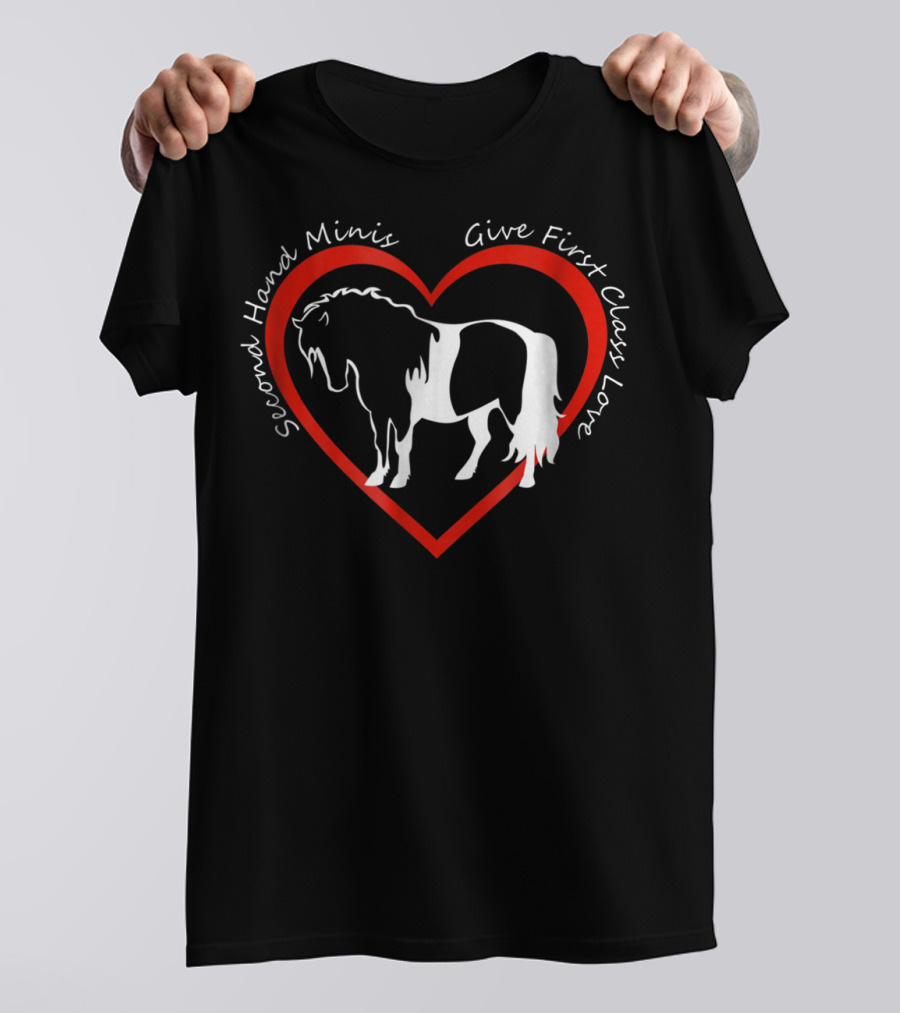 Second Hand Minis Give First Class Love Heart Horse T-Shirt