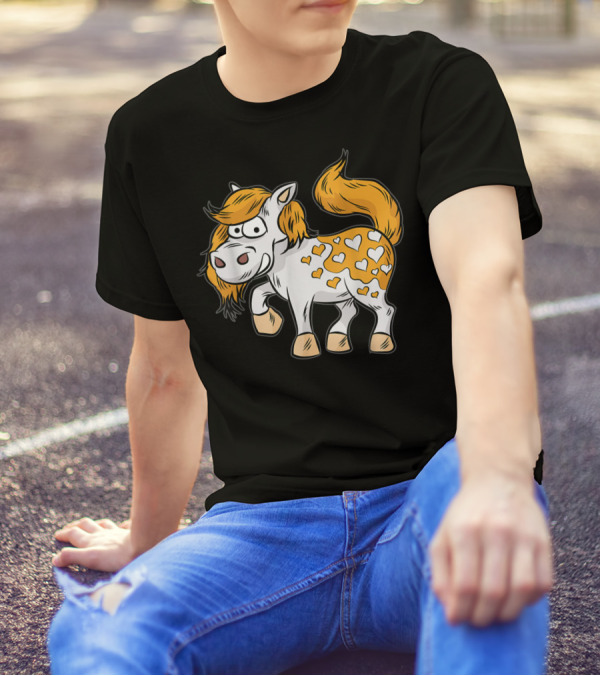 Appaloosa Horse Cartoon With Heart T-Shirt