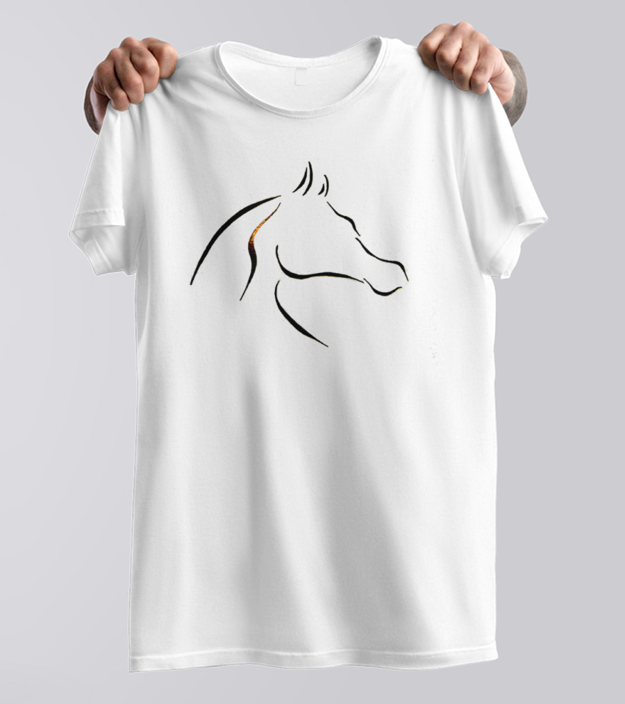 Arabian Horse Lovers Elegant Outline T-Shirt