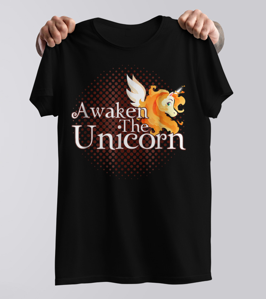 Awaken The Unicorn Magic Rainbow Fantasy Pegasus Horse T-Shirt