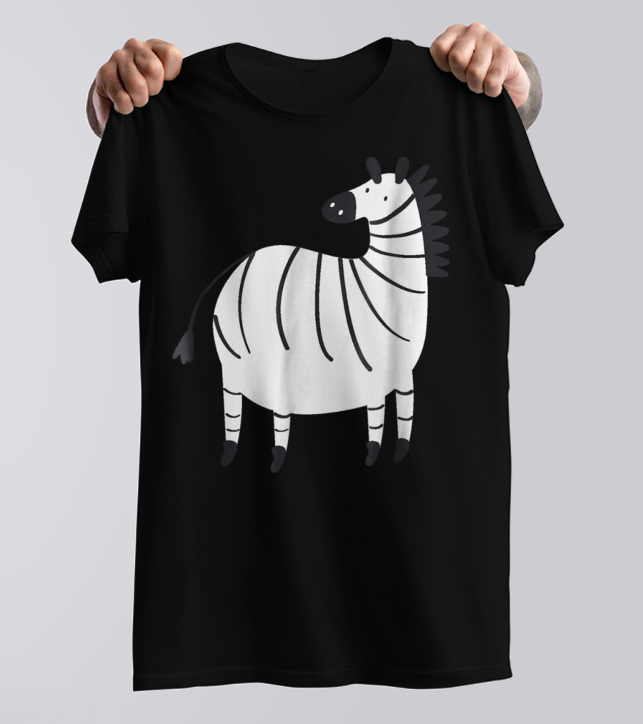 Baby Zebra Horse Whimsical Cartoon T-Shirt