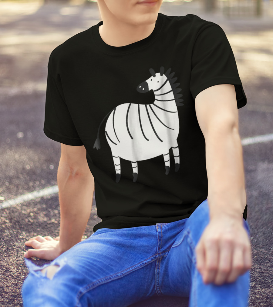 Baby Zebra Horse Whimsical Cartoon T-Shirt