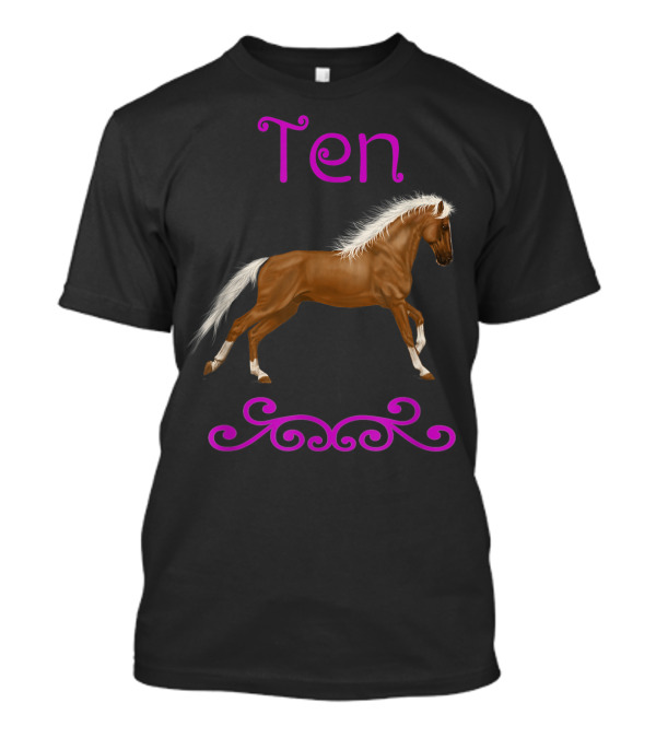 Ten Year Old Horse Birthday T-Shirt