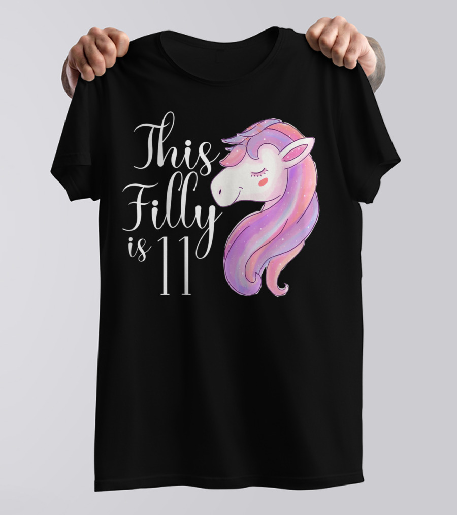 This Filly Is 11 Year Old Horse Birthday Pony T-Shirt