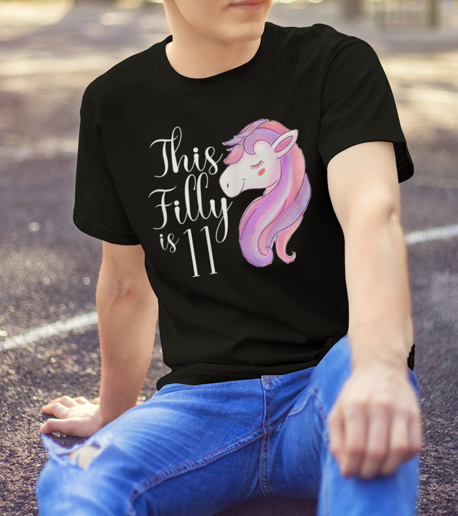 This Filly Is 11 Year Old Horse Birthday Pony T-Shirt