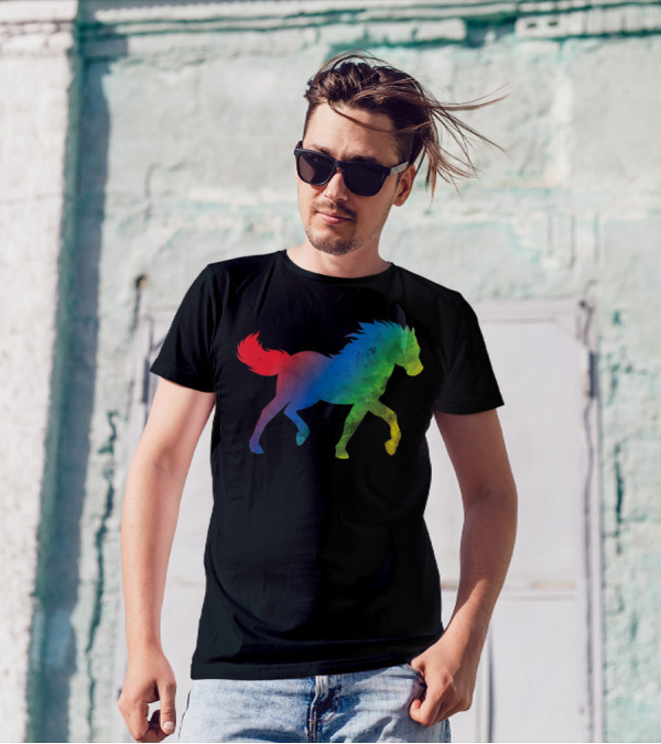 Autism Awareness Rainbow Horse T-Shirt