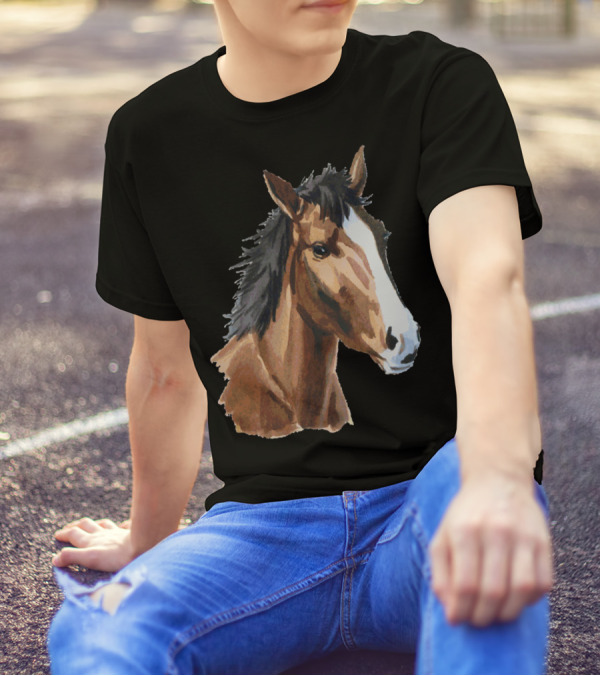 Awesome Seal Brown American Wild Horse T-Shirt