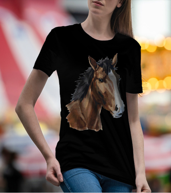 Awesome Seal Brown American Wild Horse T-Shirt