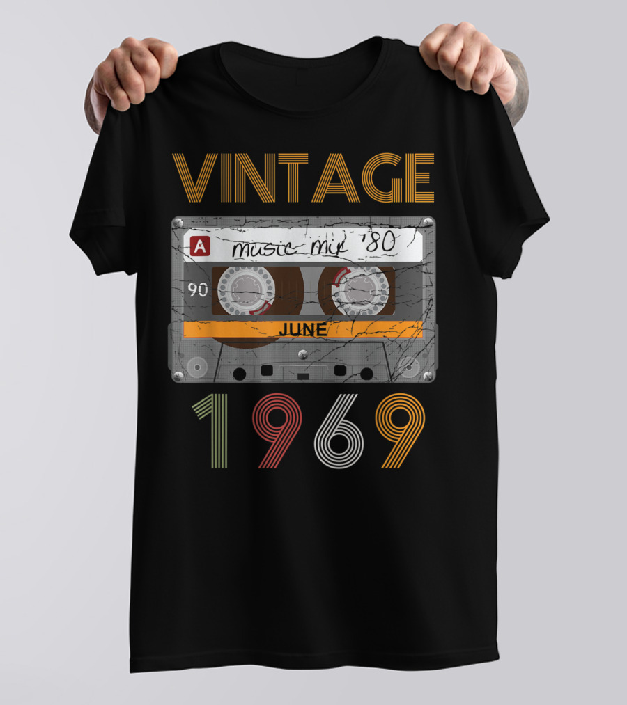 Vintage Music Mix Cassette June 1969 T-Shirt