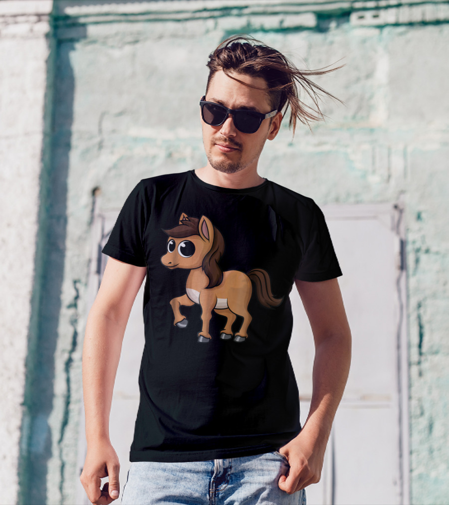 Cute Baby Horse Pony Princess Animal T-Shirt