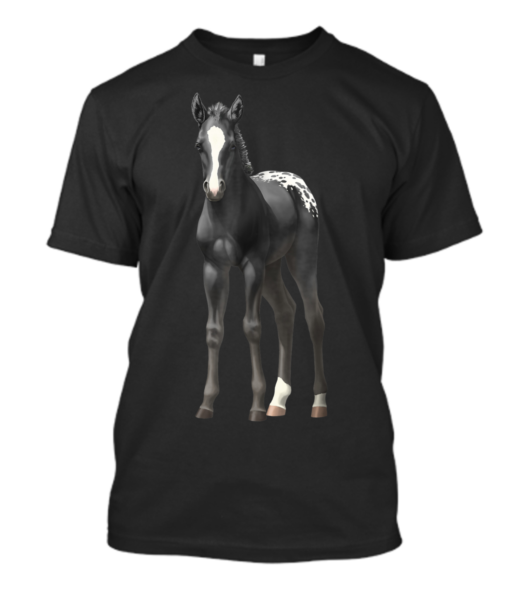 Cute Black And White Spotted Appaloosa Quarter Horse Foal T-Shirt