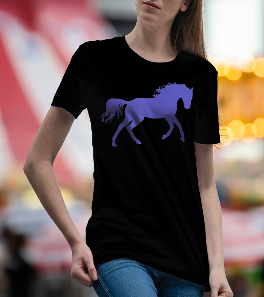 Galloping Horse Silhouette For Pony Loving Girls T-Shirt