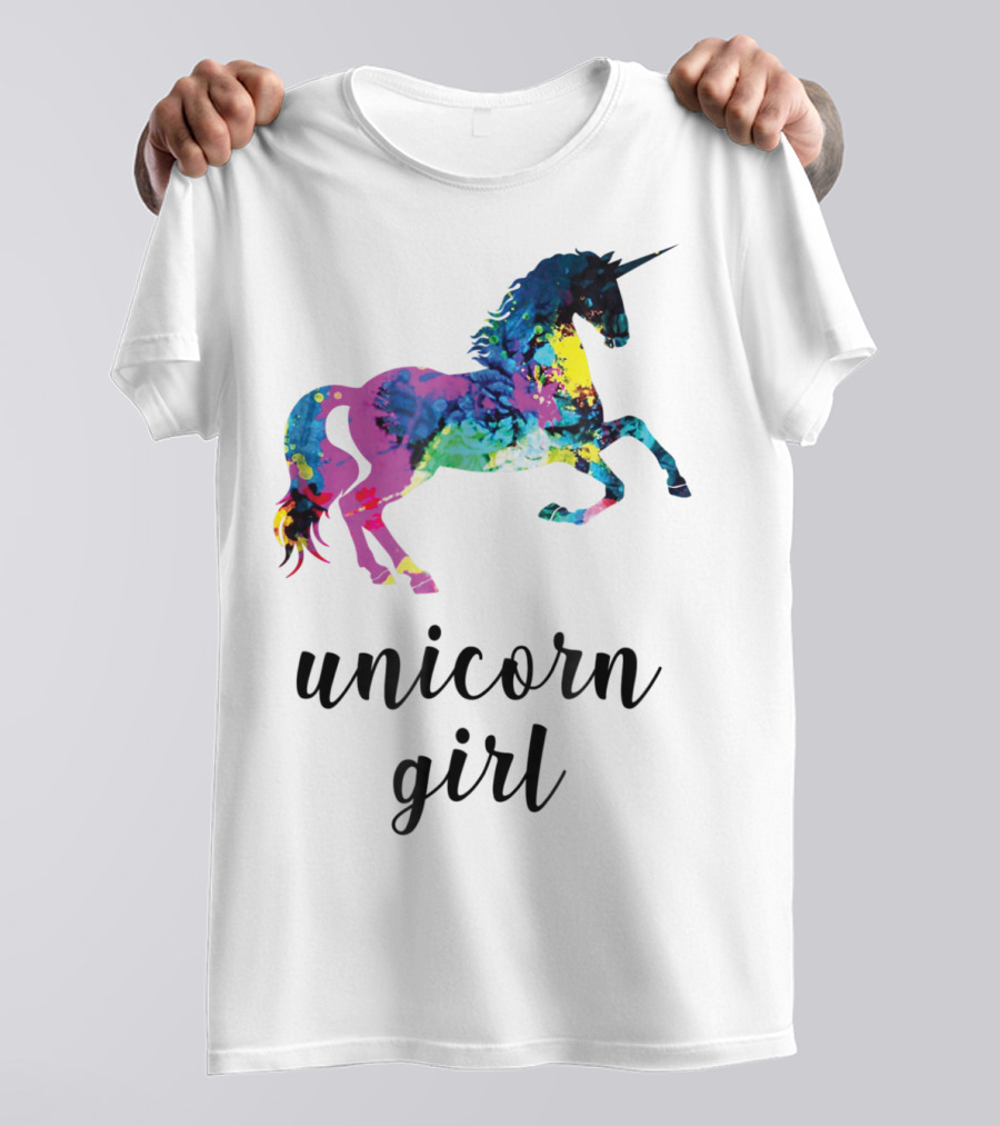 Unicorn Girl Magical Horse Girl Vibrant Colorful T-Shirt