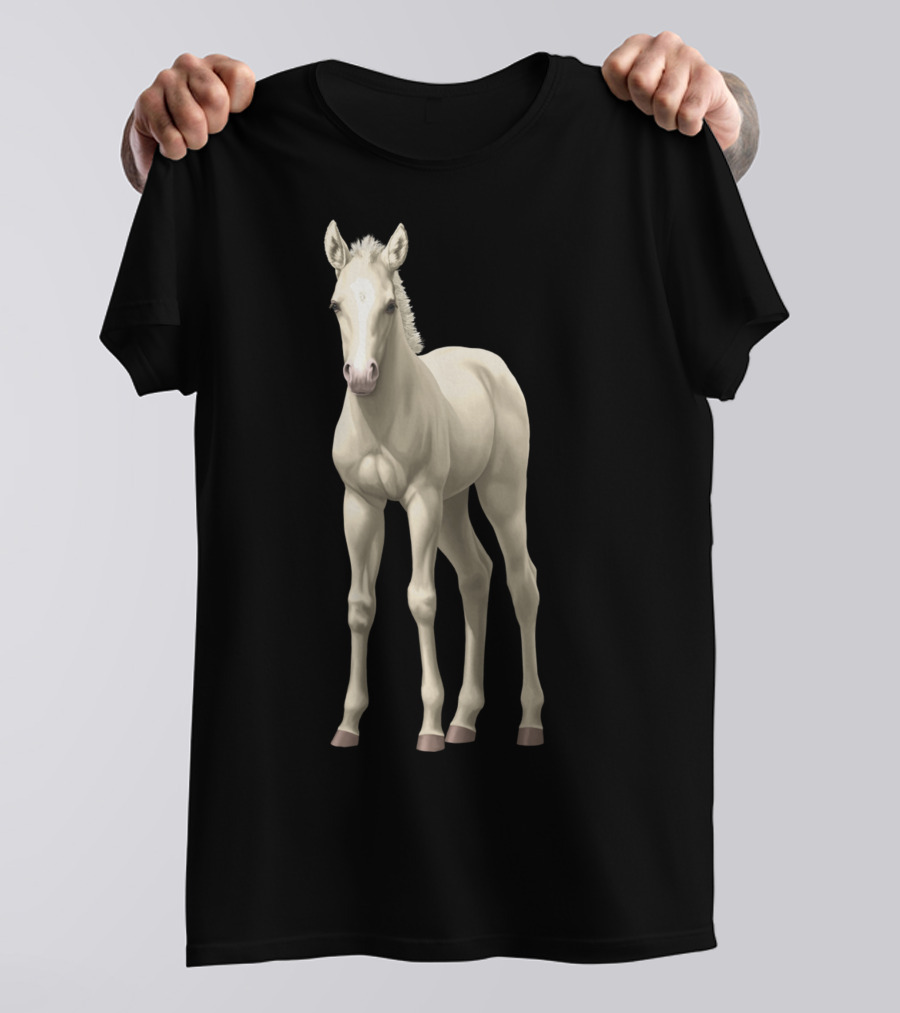 Cute White Cremello Quarter Horse Foal T-Shirt