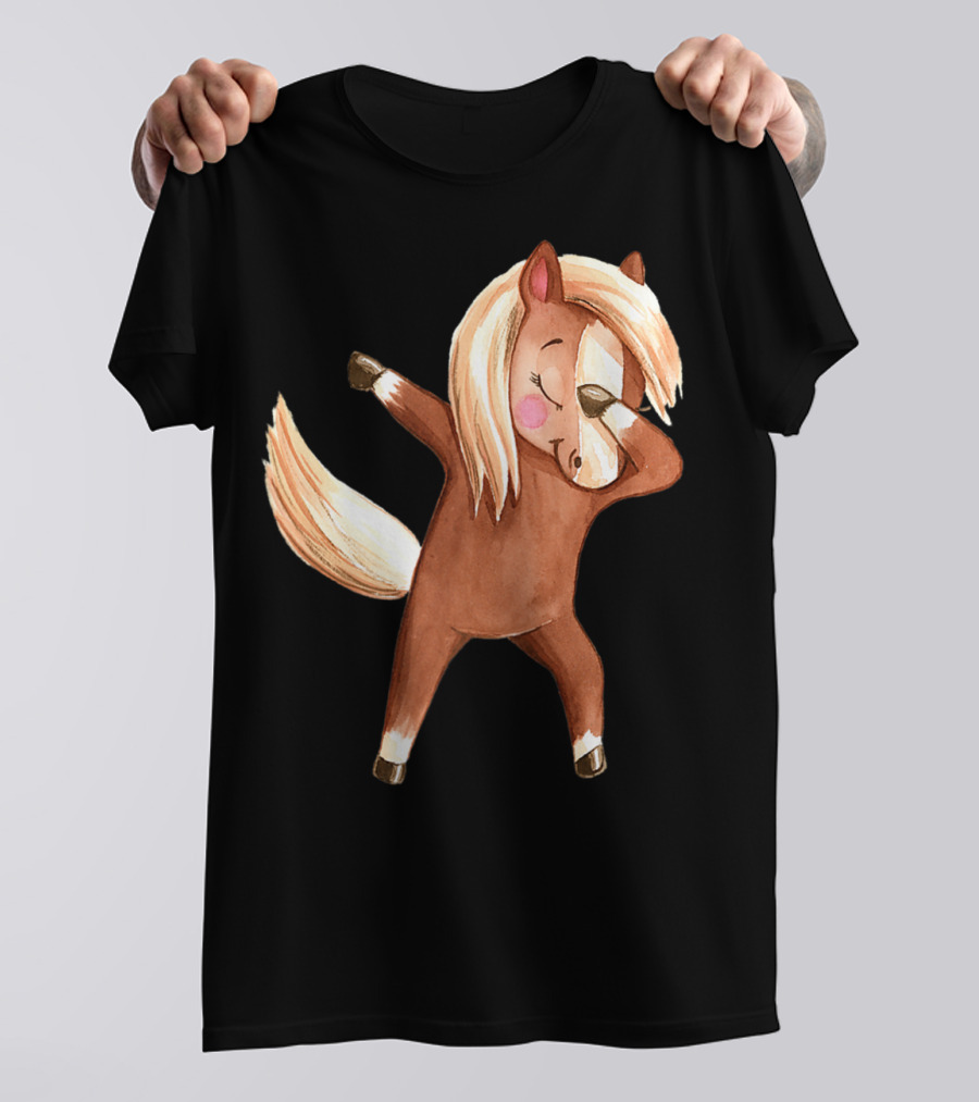 Dabbing Haflinger Horse Brown Pony Dabbing Pose T-Shirt