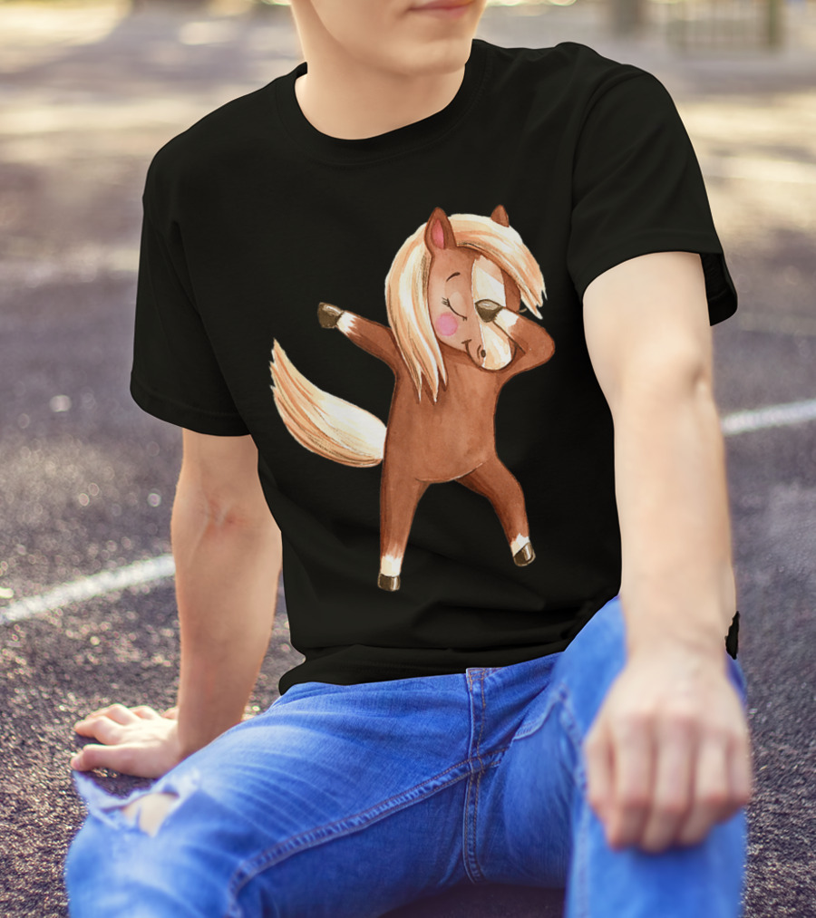 Dabbing Haflinger Horse Brown Pony Dabbing Pose T-Shirt