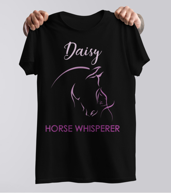 Daisy Horse Whisperer Personalized Name Elegant Equine T-Shirt