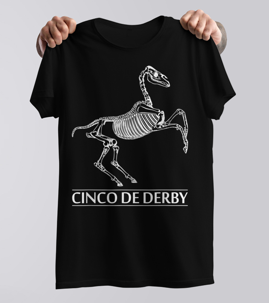 Cinco De Derby Mexican Skeleton Horse T-Shirt