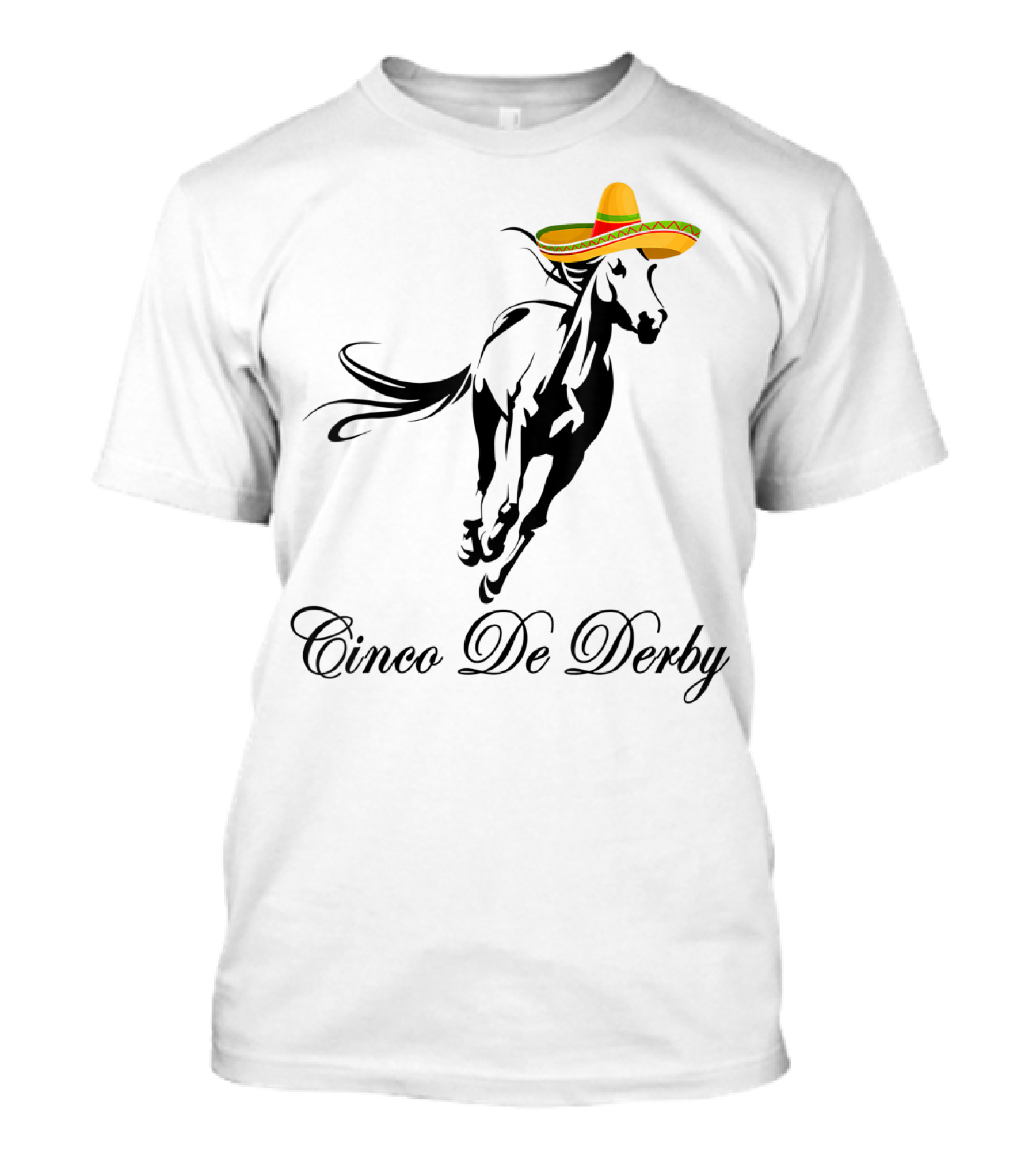 Cinco De Derby Kentucky Horse Race Mexican Sombrero T-Shirt
