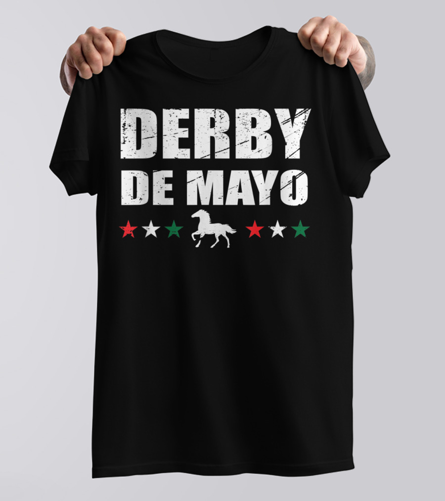 Derby De Mayo Mexican Horse Racing Equestrian Stars T-Shirt