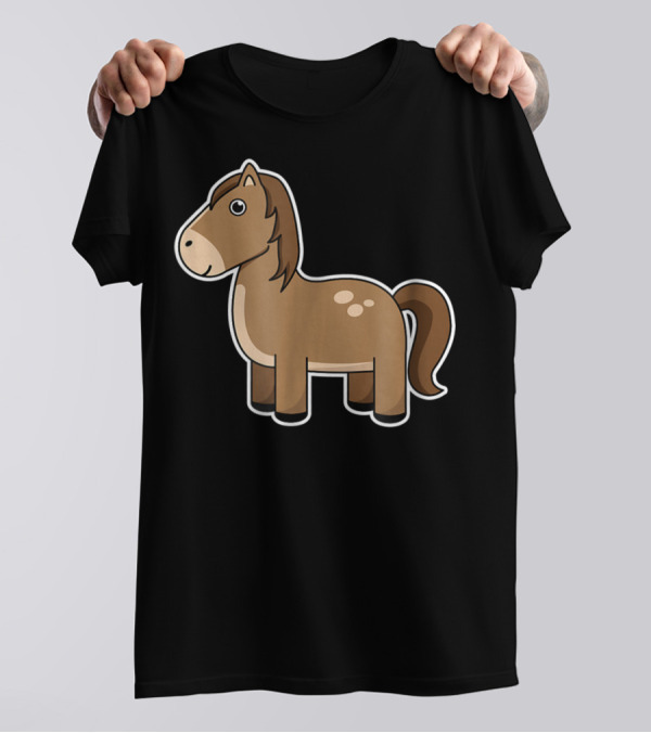Cute Cartoon Horse Lover T-Shirt