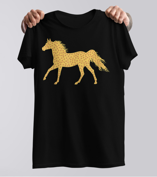 Cute Horse Pepperoni Pizza T-Shirt