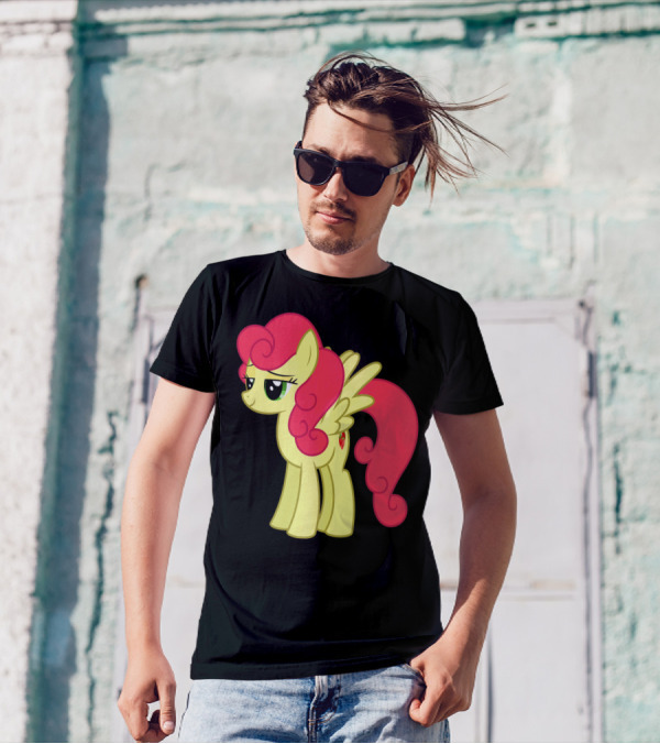 Daisy The Cut Horse Cartoon Style Character With Pink Mane And Wings T-Shirt