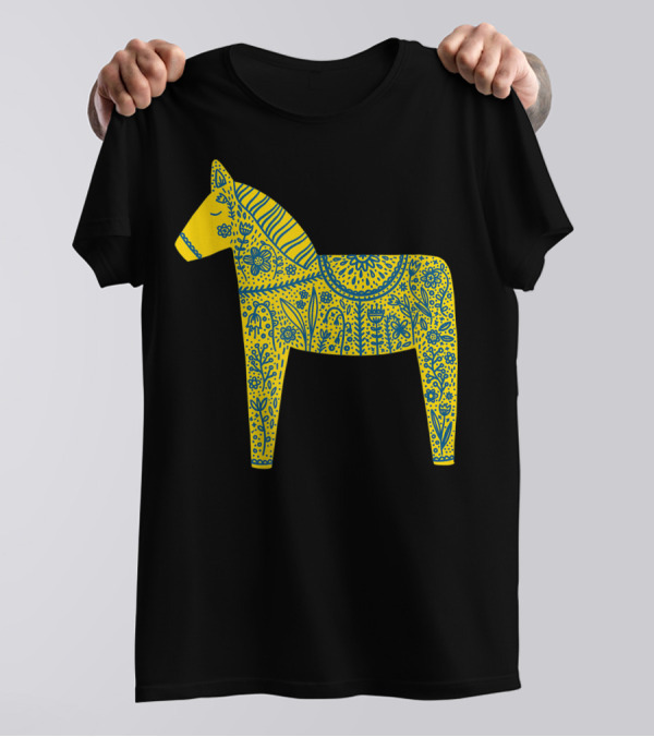 Dala Horse Swedish Folk T-Shirt