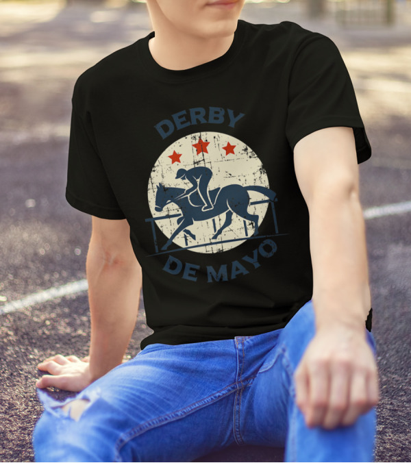 Derby De Mayo Horse Racing Tequila Drinking T-Shirt