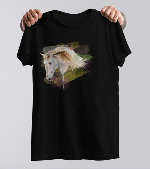 Dream Mysterious Horse Watercolor Head T-Shirt