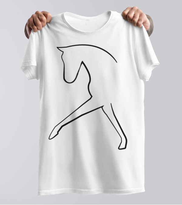 Dressage Illustrated Horse Silhouette In Motion T-Shirt