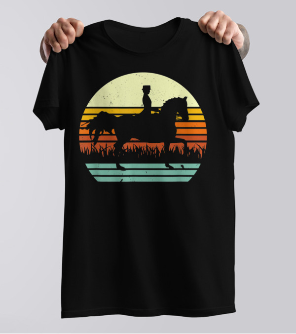 Dressage Rider Style Horse Sunset T-Shirt