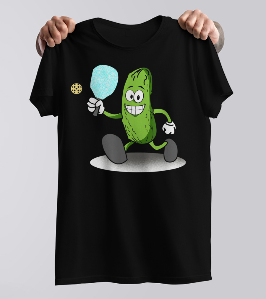 Funny Pickleball Pickle Playing Paddle Sports T-Shirt