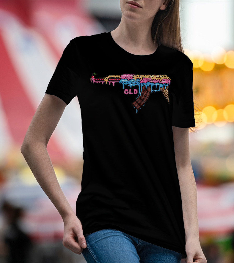 GLD Melting Ice Cream AK-47 Cone T-Shirt