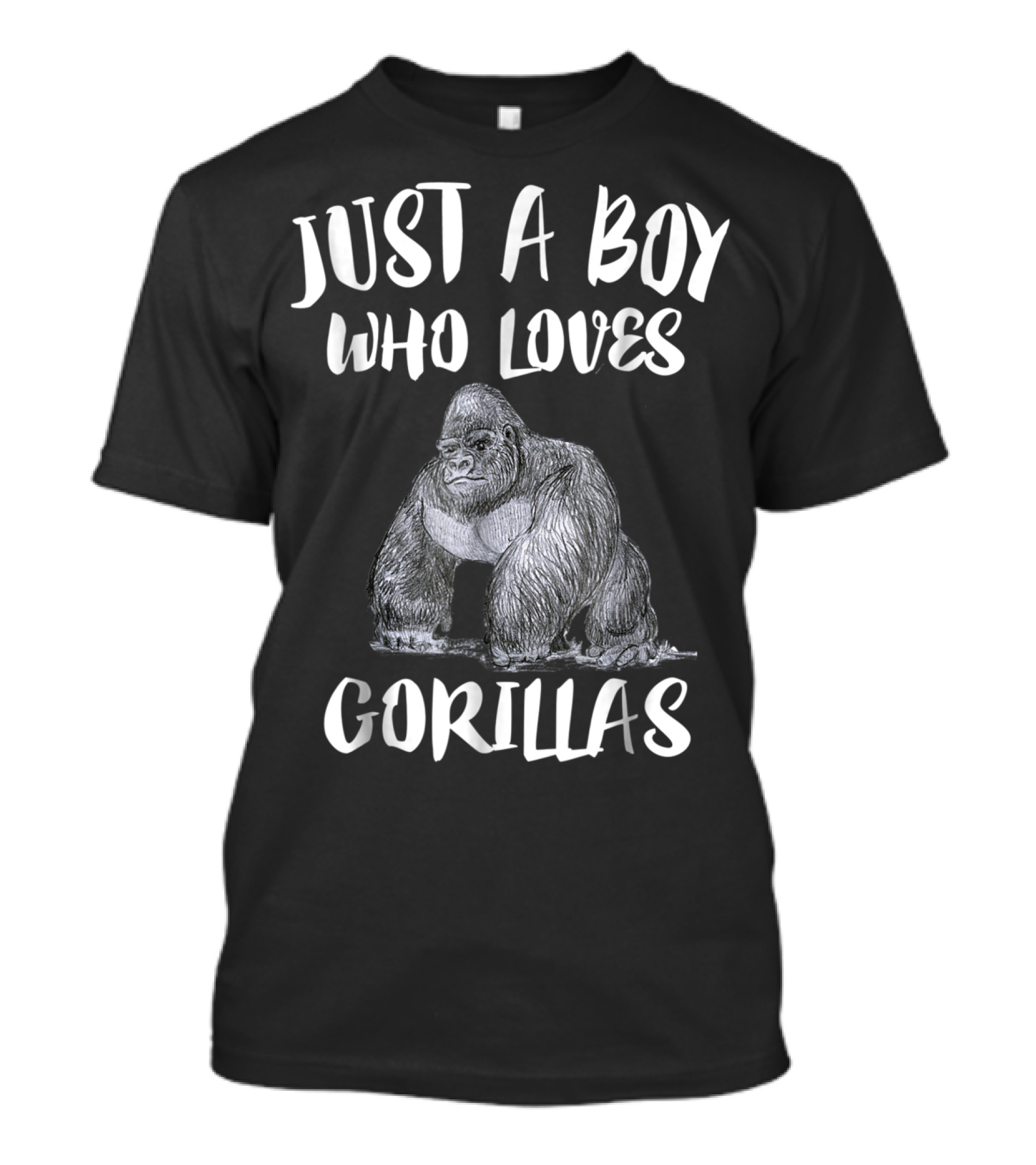 Just A Boy Who Loves Gorillas T-Shirt