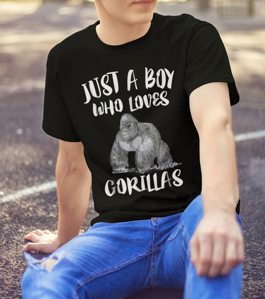 Just A Boy Who Loves Gorillas T-Shirt