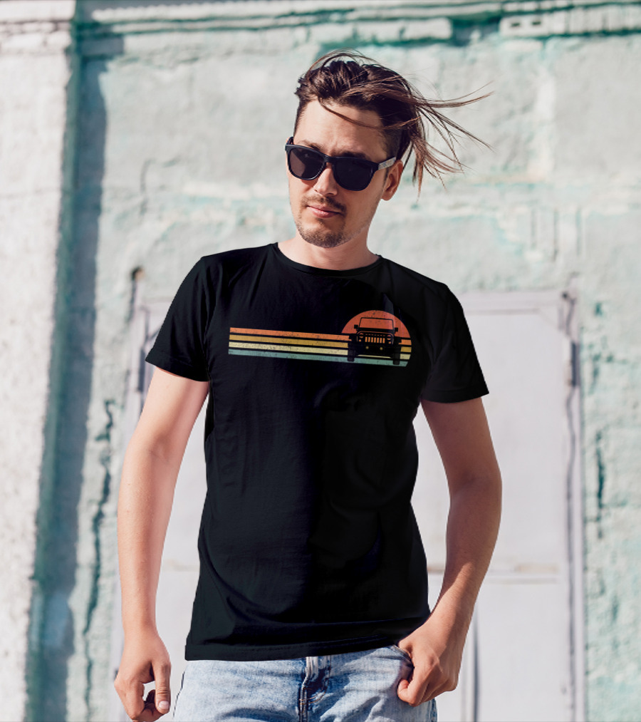 Retro Sunset Jeep T-Shirt