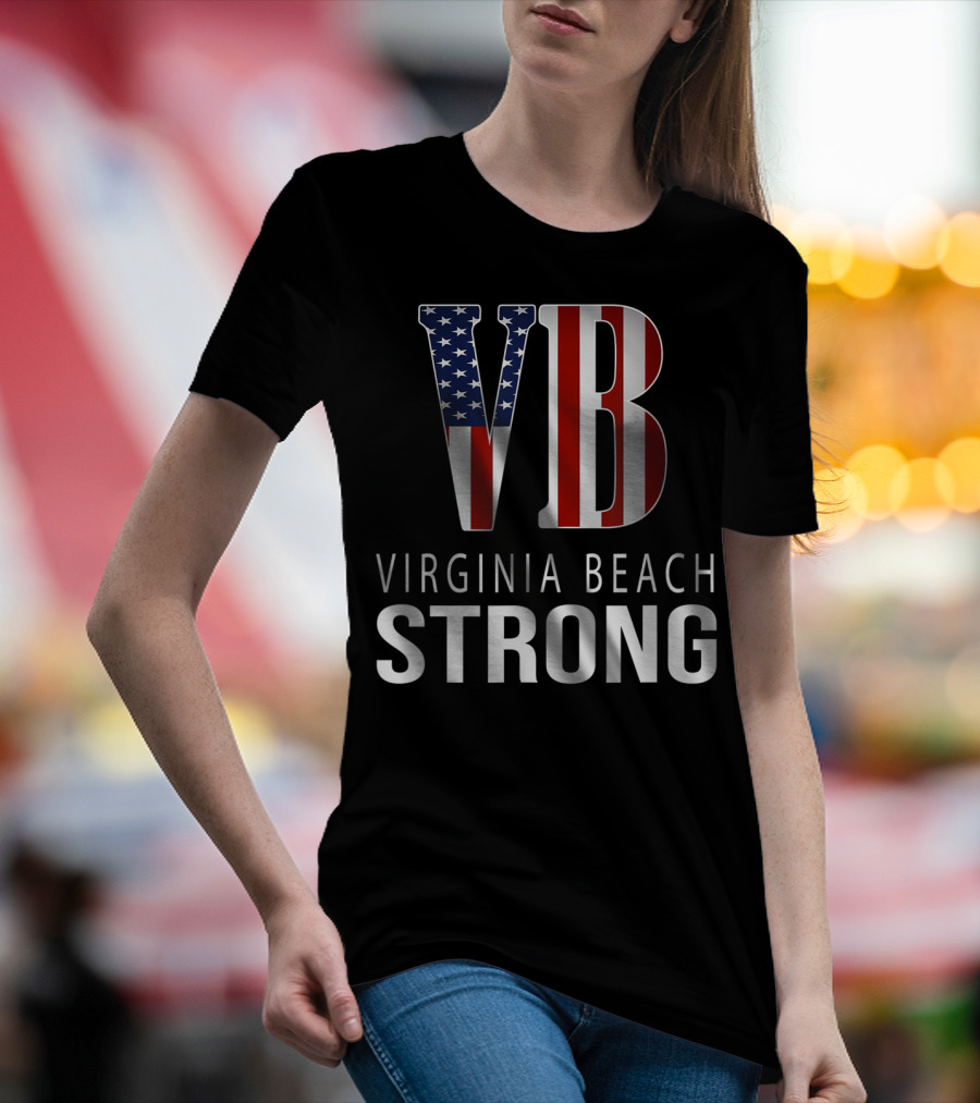 Virginia Beach Strong VB USA Flag 4th Of July T-Shirt