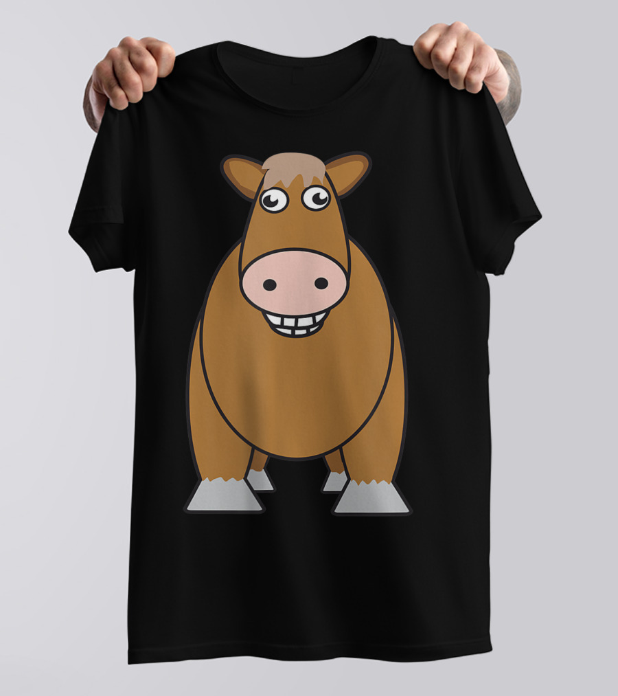 Goofy Cartoon Horse With Big Eyes And Smile T-Shirt