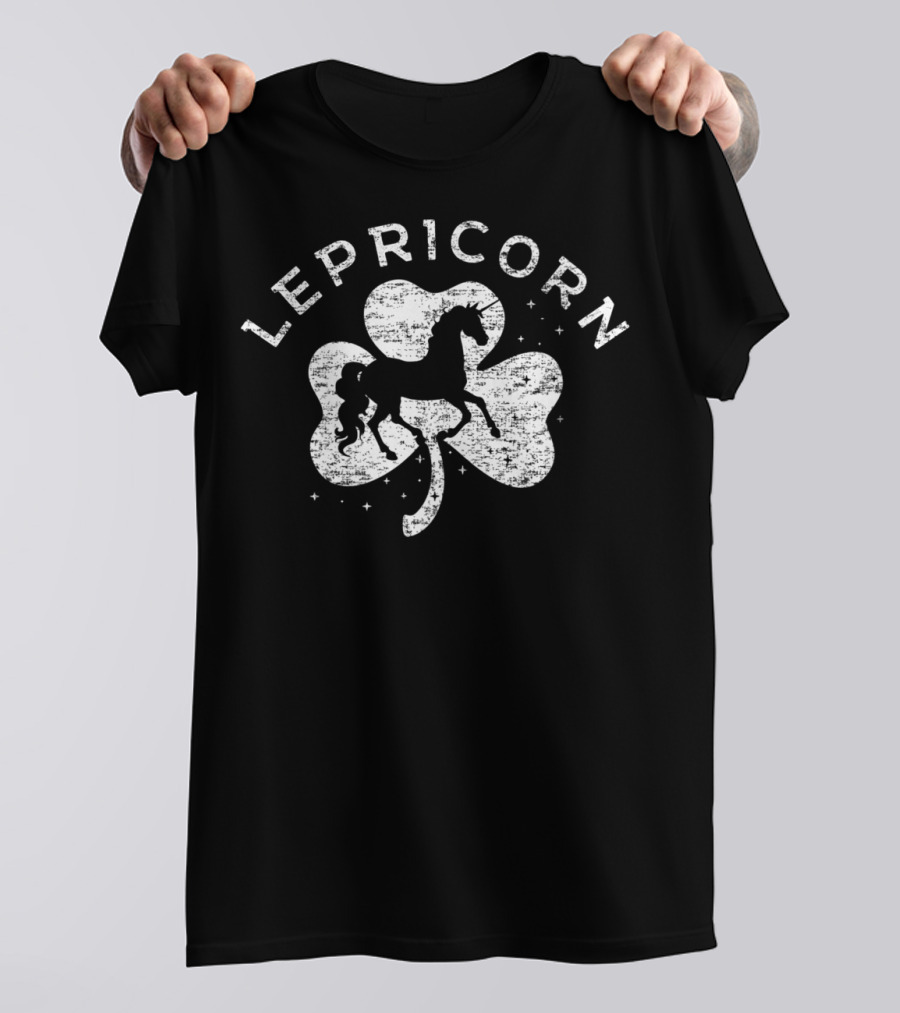 Lepricorn Irish St Patricks Day Horse Clover T-Shirt