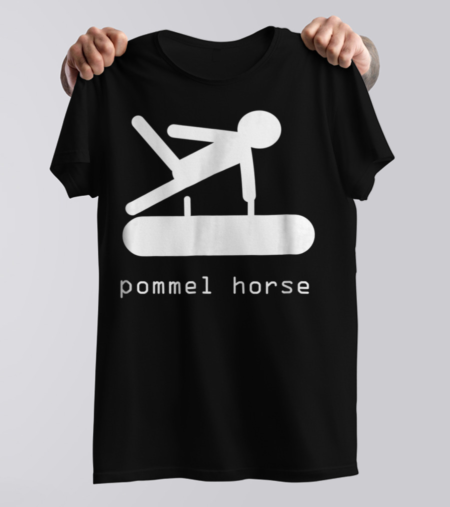 Gipsys Men Gymnastics Pommel Horse Event Stick Figure T-Shirt