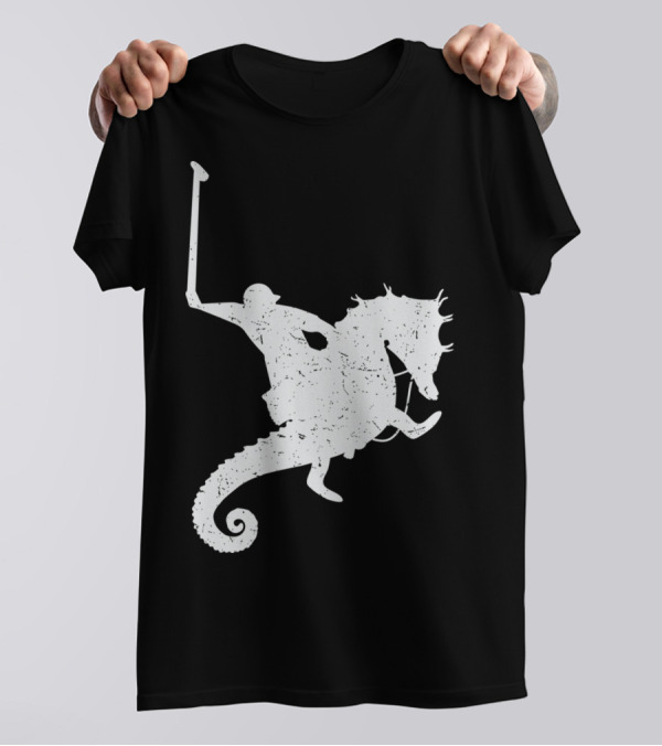 Funny Cute Water Polo Sea Horse Rider T-Shirt