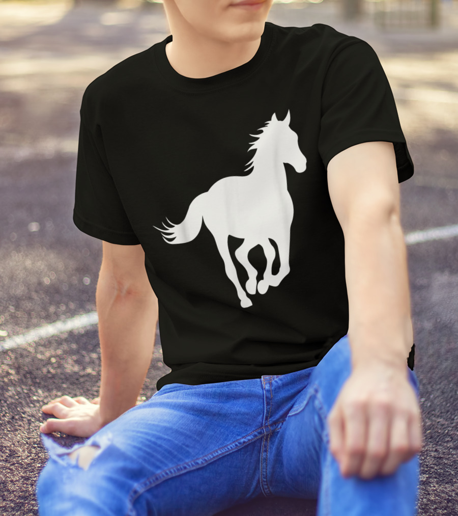 Galloping Horse Silhouette For Horse Owners And Riders T-Shirt