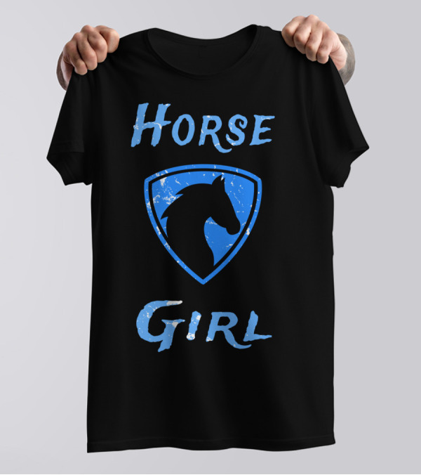 Horse Girl Blue Badge T-Shirt