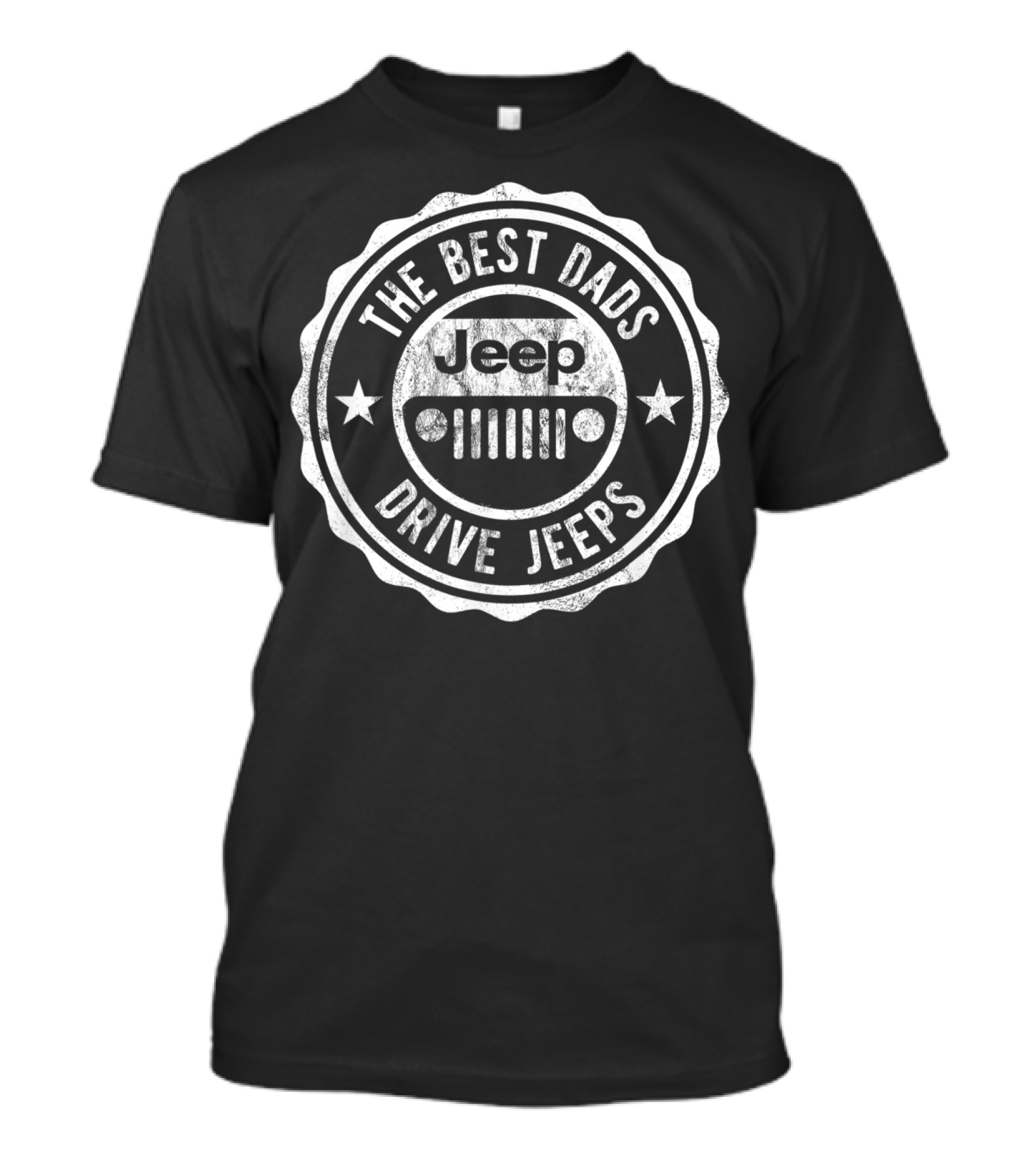 The Best Dads Drive Jeeps Jeep Logo Faded T-Shirt