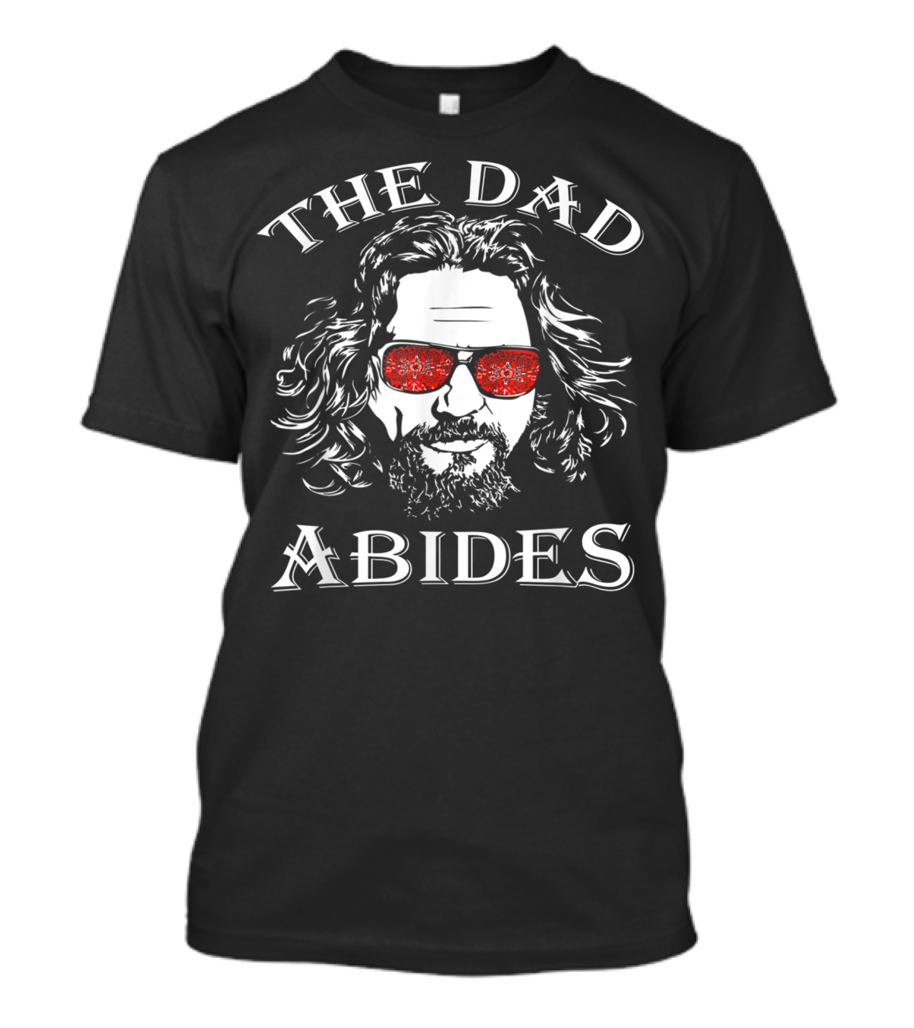 The Dad Abides Long Hair Sunglasses Bandana T-Shirt