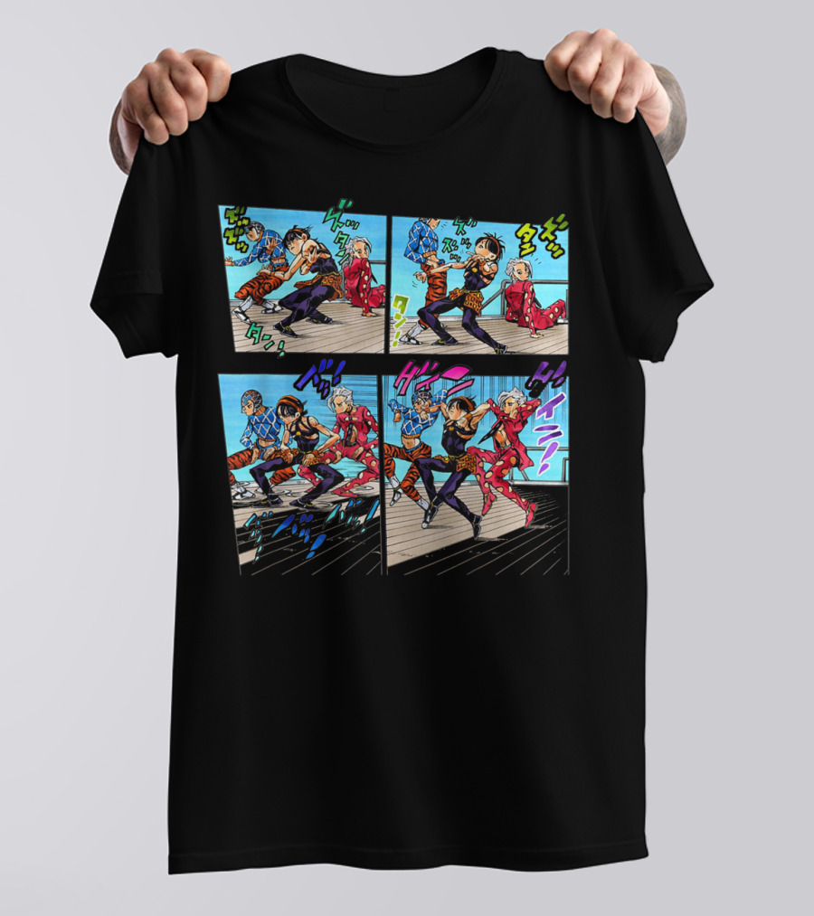 Tortures Dance Jojo's Bizarre Adventure Part Iconic Comic Panels Scene T-Shirt